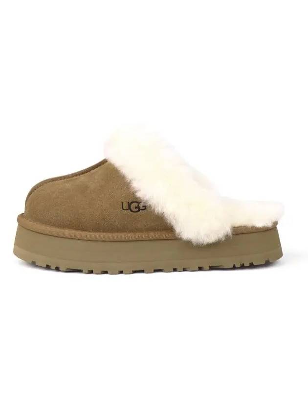 Women's Diskett Fleece Platform Slippers Brown - UGG - BALAAN 4