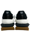 Men's Logo James Panel Low Top Sneakers Black White - TOM FORD - BALAAN 6