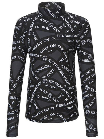 WOMEN wave lettering midlayer black - PERSIANCAT - BALAAN 1