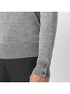 4 Bar Armband Classic Merino Wool Knit Top Light Grey - THOM BROWNE - BALAAN 6