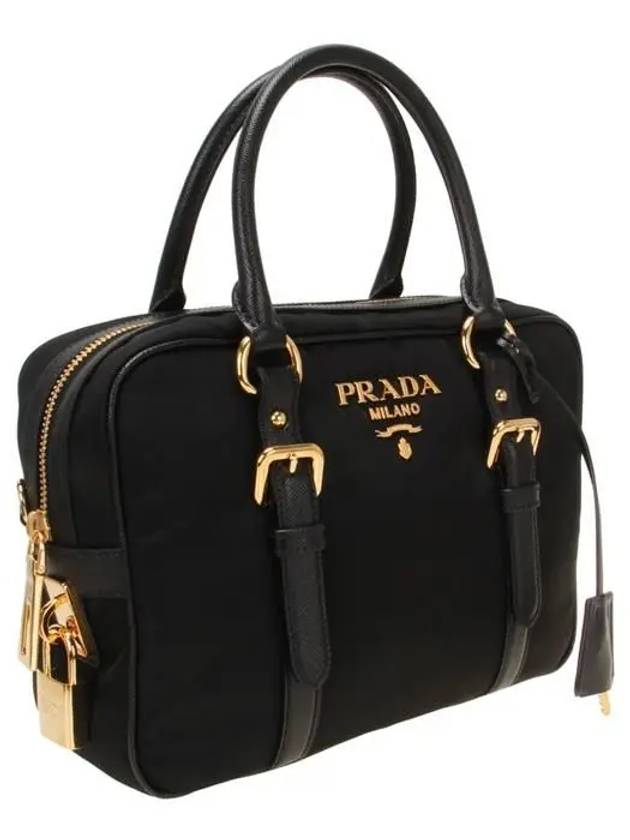 Nylon Saffiano Tote Bag Black - PRADA - BALAAN 3