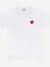 Red Heart T-Shirt White - COMME DES GARCONS PLAY - BALAAN 3