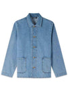 Kerlouan Logo Denim Jacket Pale Blue - A.P.C. - BALAAN 2