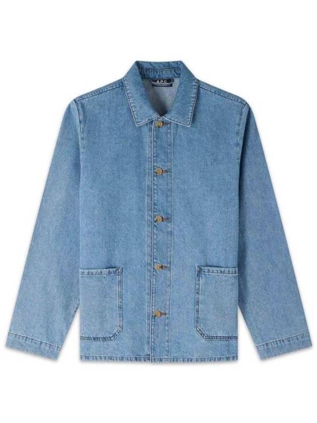 Kerlouan Logo Denim Jacket Pale Blue - A.P.C. - BALAAN 2