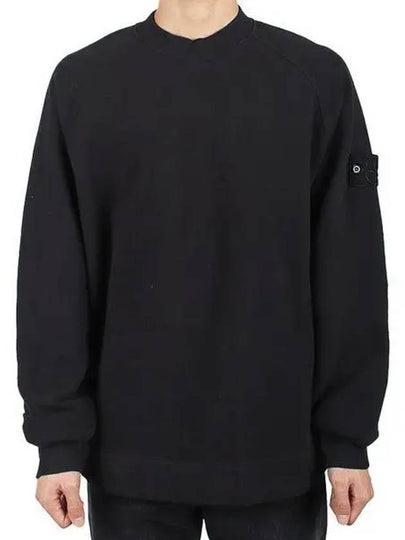 Logo Patch Stretch Cotton Hoodie Black - STONE ISLAND - BALAAN 2