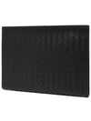 Intrecciato Document Clutch Bag Black - BOTTEGA VENETA - BALAAN 3