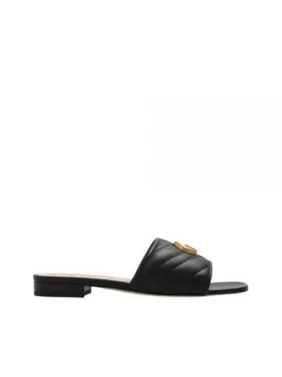 Double G Matelasse Slippers Black - GUCCI - BALAAN 2