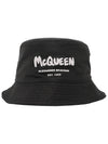 Graffiti Logo Bucket Hat Black - ALEXANDER MCQUEEN - BALAAN 2