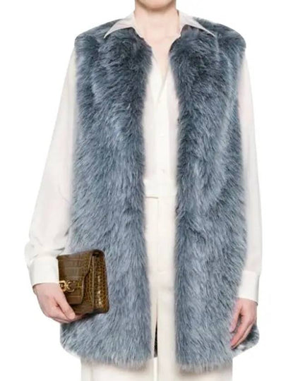 Faux Fur Vest Grey - HERNO - BALAAN 2