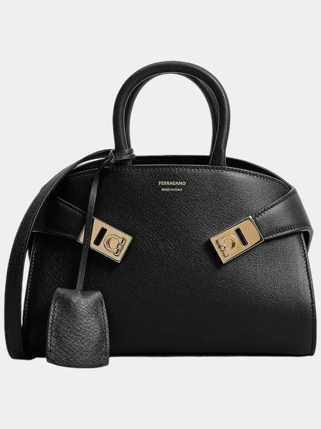 Hug Mini Bag Black - SALVATORE FERRAGAMO - BALAAN 7