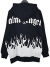 Burning Logo Hoodie Black - PALM ANGELS - BALAAN 4