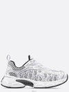 Vibe White Mesh Printed Oblique Motif Low Top Sneakers Black - DIOR - BALAAN 3