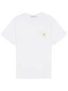 Monochrome Fox Head Patch Short Sleeve T-Shirt White - MAISON KITSUNE - BALAAN 3