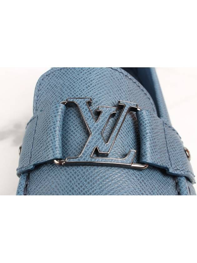 LV initial leather loafer blue 8 5 275 - LOUIS VUITTON - BALAAN 8