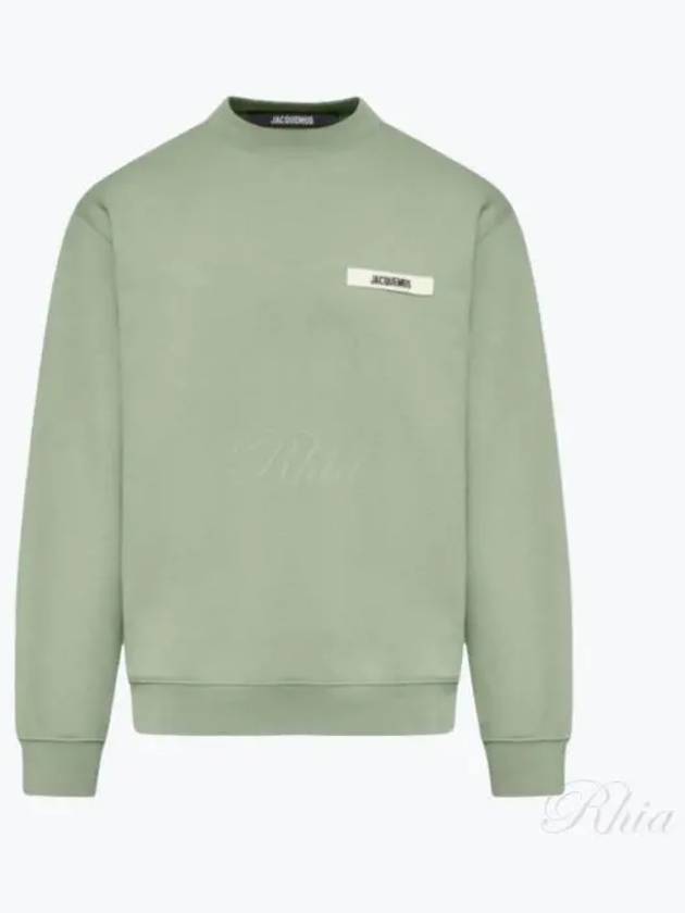 Le Gros Grain Logo Sweatshirt Light Green - JACQUEMUS - BALAAN 2