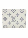 Multiple Monogram Shadow Calfskin Leather Wallet White - LOUIS VUITTON - BALAAN 1