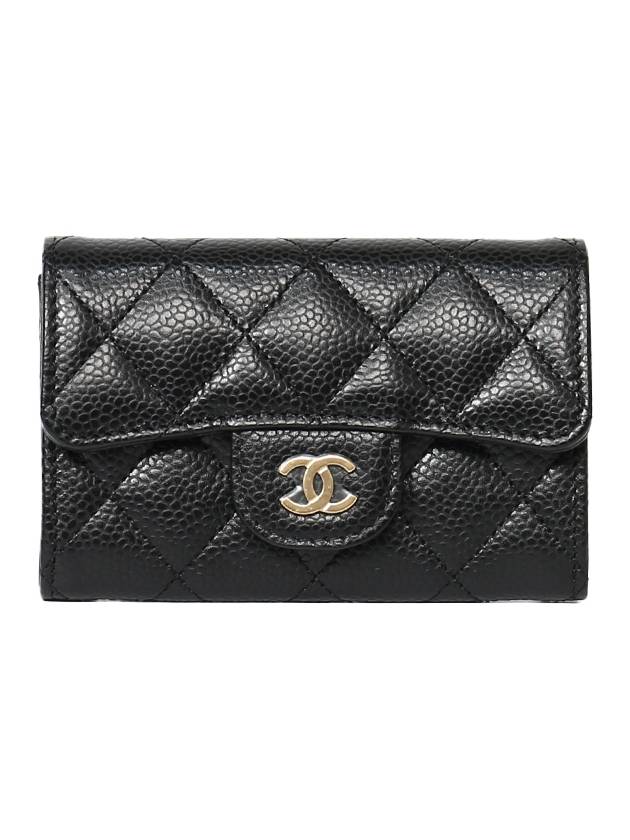 Classic Grained Calfskin Card Wallet Black - CHANEL - BALAAN 2