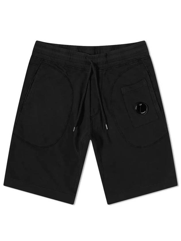 Men's Lens Wappen Bermuda Shorts Black - CP COMPANY - BALAAN 2