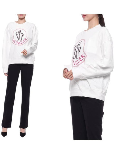 Women's Big Logo Sweatshirt White - MONCLER - BALAAN 2