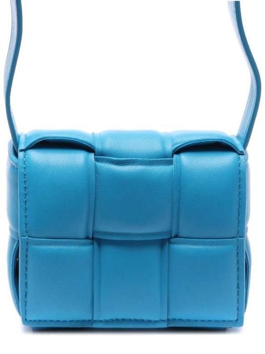 Women's Candy Padded Cassette Mini Cross Bag Blue - BOTTEGA VENETA - BALAAN.