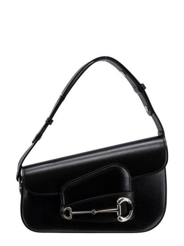 Horsebit 1955 Leather Small Shoulder Bag Black - GUCCI - BALAAN 1