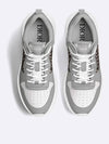 B25 Runner Smooth Calfskin Oblique Jacquard Low Top Sneakers White Grey - DIOR - BALAAN 7