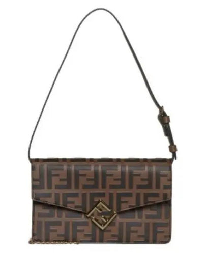 FF Diamond Flap Shoulder Back Brown - FENDI - BALAAN 2