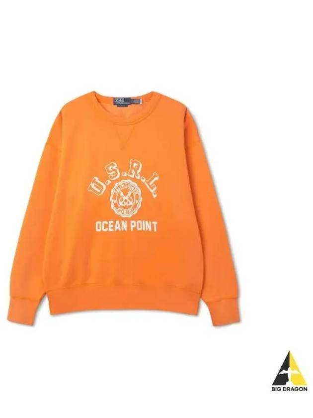 Vintage fit fleece graphic sweatshirt orange - POLO RALPH LAUREN - BALAAN 1