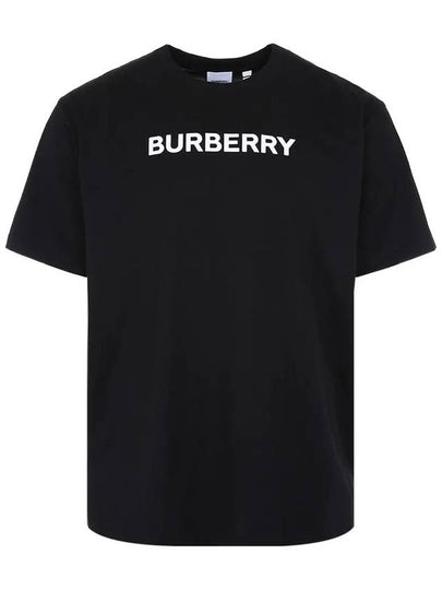 Logo Print Cotton Short Sleeve T-Shirt Black - BURBERRY - BALAAN 2