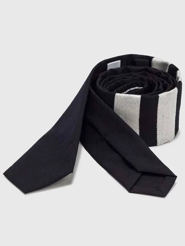 4-Bar Plain Wool Tie Navy - THOM BROWNE - BALAAN 2