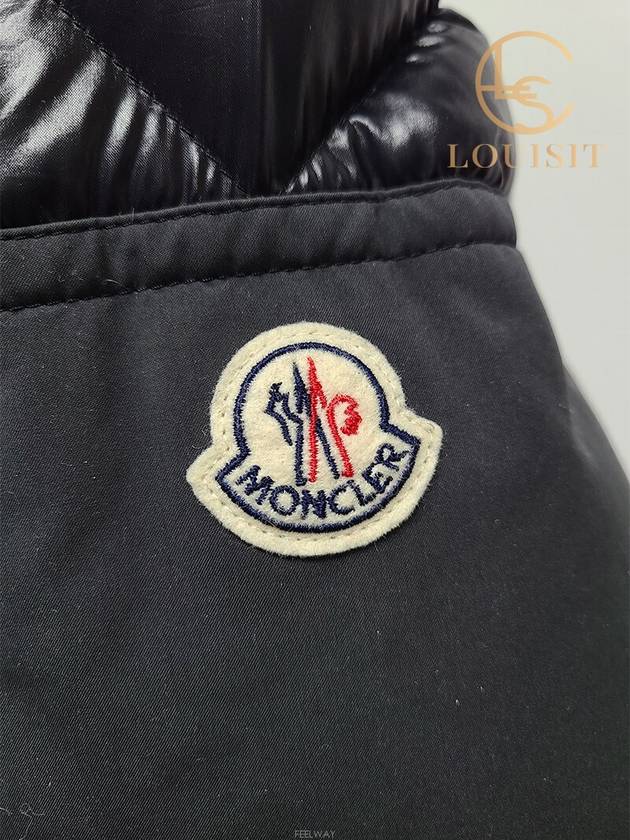 Used luxury goods Lewis It 2 Moncler black gray fray padded jumper - MONCLER - BALAAN 4