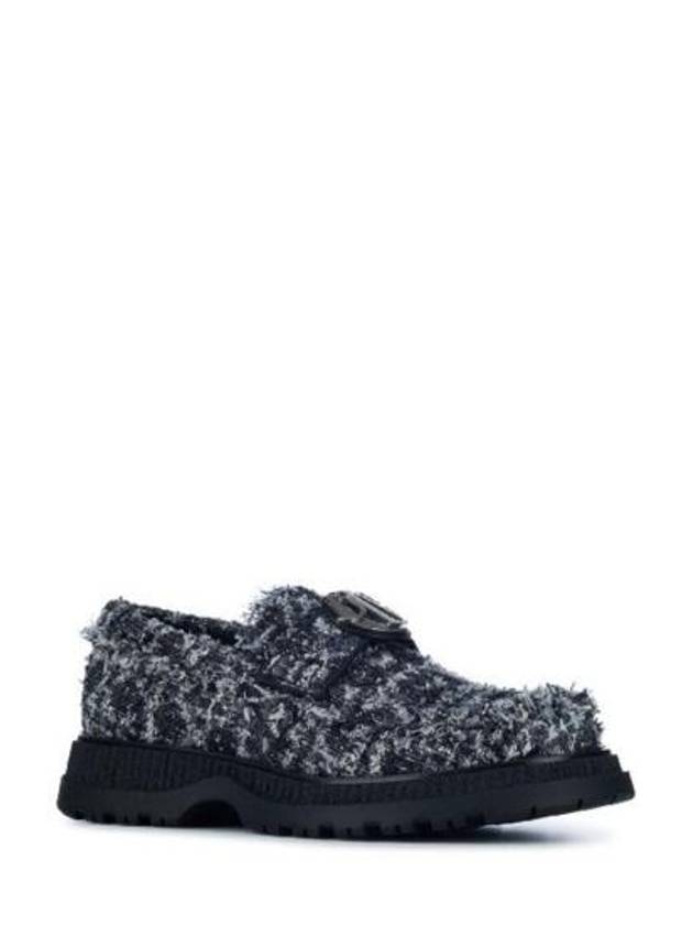 Buffalo Cannage Cotton Tweed Loafer Navy - DIOR - BALAAN 3