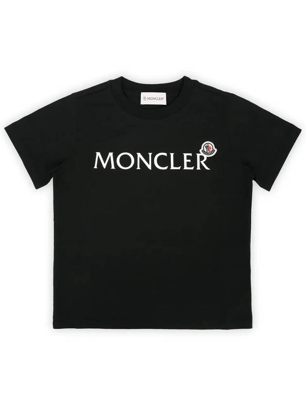 Kids lettering logo wappen short sleeve black 8C00003 89AFV 999 8 10A - MONCLER - BALAAN 3