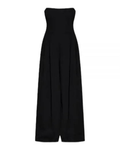 Strapless Wide Leg Jumpsuit Black - BOTTEGA VENETA - BALAAN 2