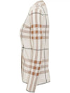 Women's Intarsia Check Pattern Cardigan Ivory - BURBERRY - BALAAN 5