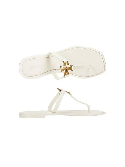 Roxanne Jelly Logo Flip Flops White - TORY BURCH - BALAAN 2