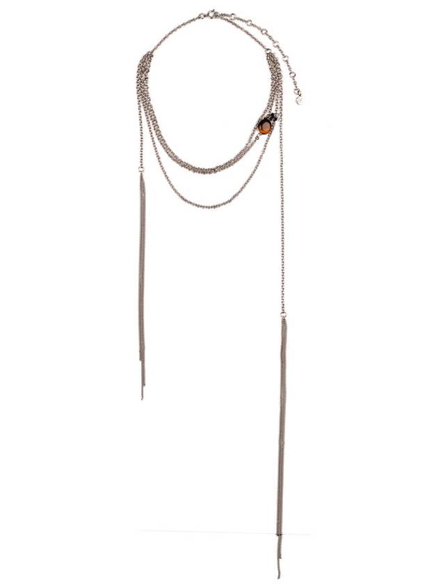 Stone Mult Chain Necklace Silver - COURREGES - BALAAN 2