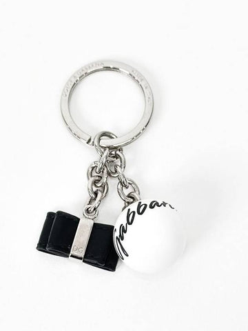 OS DG ping pong ball leather point lettering logo keyring - DOLCE&GABBANA - BALAAN 1