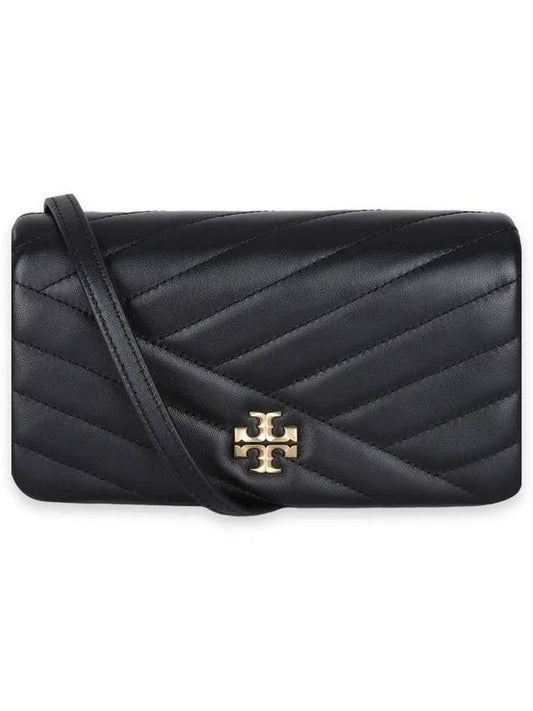 Women s Kira Chevron Quilted Chain Cross Bag Black 156553 001 - TORY BURCH - BALAAN 1