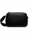 Embossed Logo Leather Cross Bag Black - MARNI - BALAAN 2