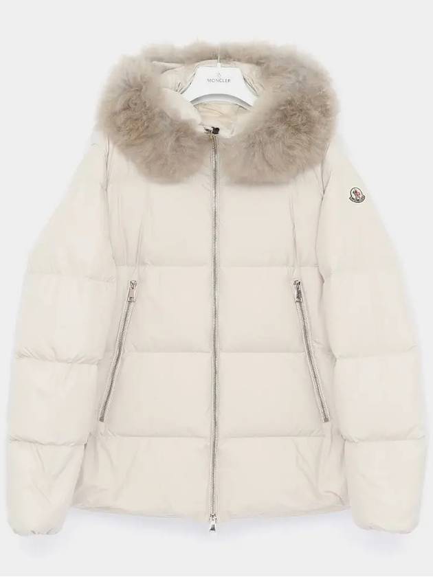 Laichefer Patch Logo Hooded Fur Padded Women s Jacket 1A00174 54AQE 051 LAICHEFUR - MONCLER - BALAAN 1