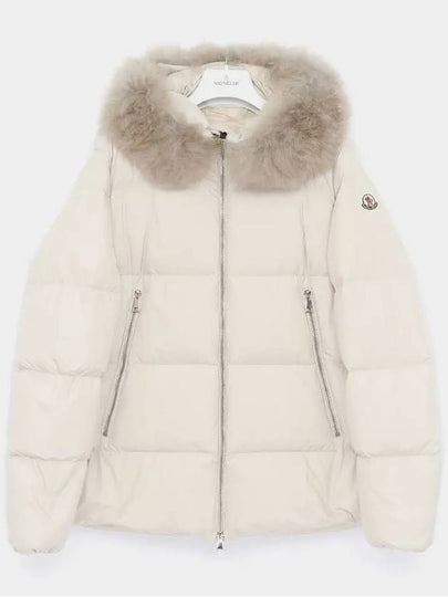 Laichefer Patch Logo Hooded Fur Padded Women s Jacket 1A00174 54AQE 051 LAICHEFUR - MONCLER - BALAAN 2