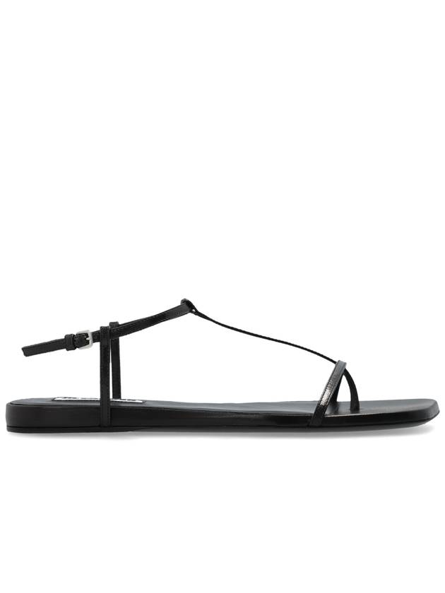 JIL SANDER Leather Sandals, Women's, Black - JIL SANDER - BALAAN 1