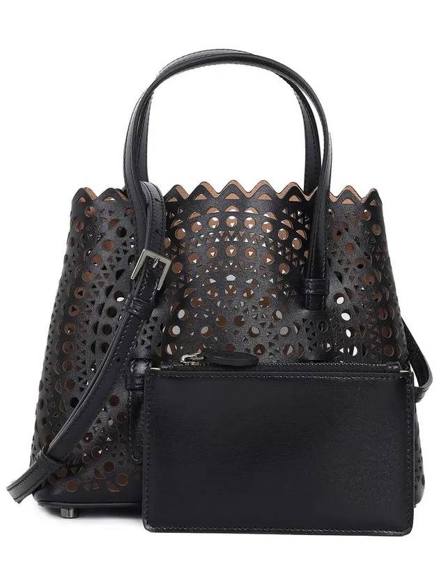 Mina 20 Circle Punching Tote Bag Black - ALAIA - BALAAN 2