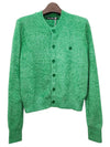 Face Crew Neck Cardigan Bright Green - ACNE STUDIOS - BALAAN 3