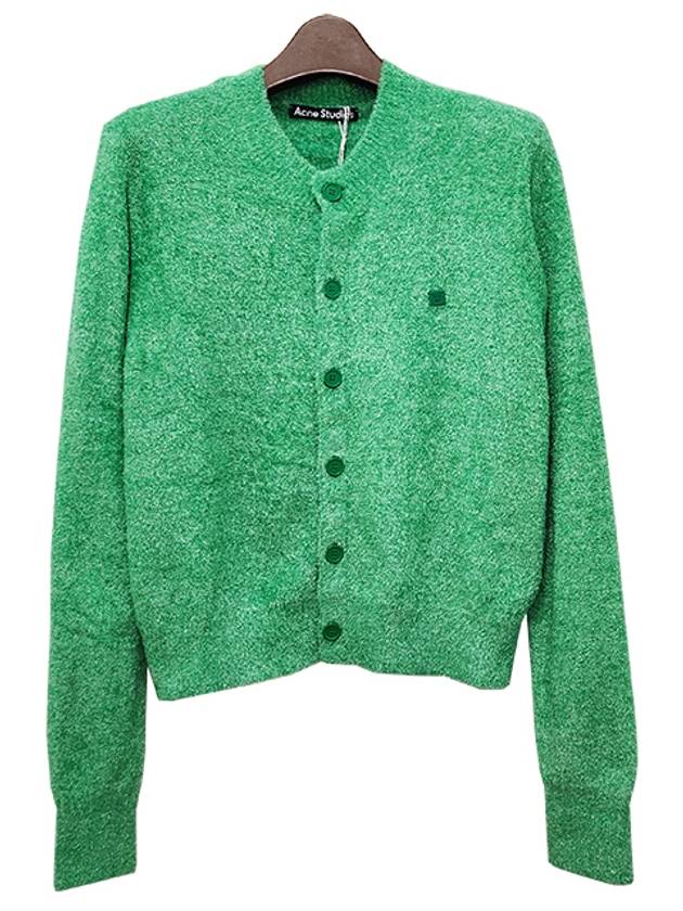 Face Crew Neck Cardigan Bright Green - ACNE STUDIOS - BALAAN 3