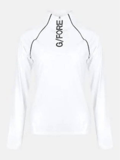 Logo Half Zip Up High Neck Long Sleeve T-Shirt White - G/FORE - BALAAN 2