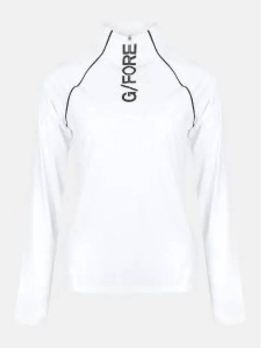 Logo Half Zip Up High Neck Long Sleeve T-Shirt White - G/FORE - BALAAN 2