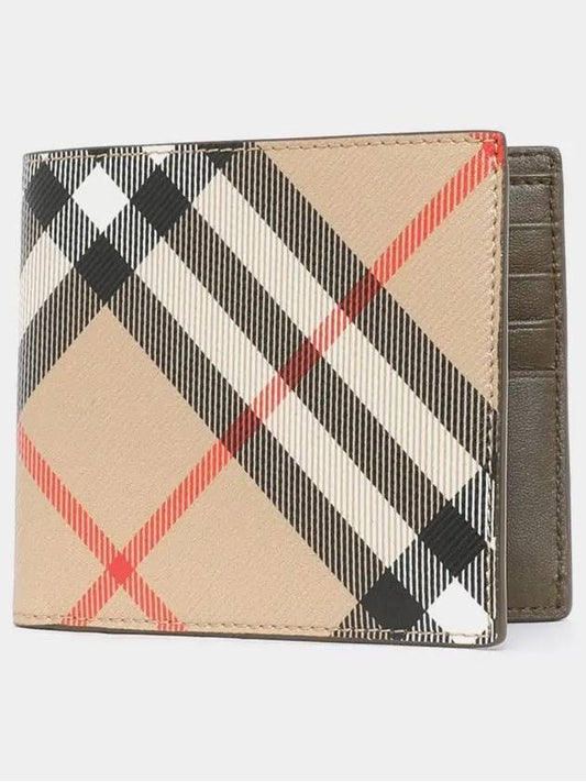 Check Half Wallet Beige - BURBERRY - BALAAN 2