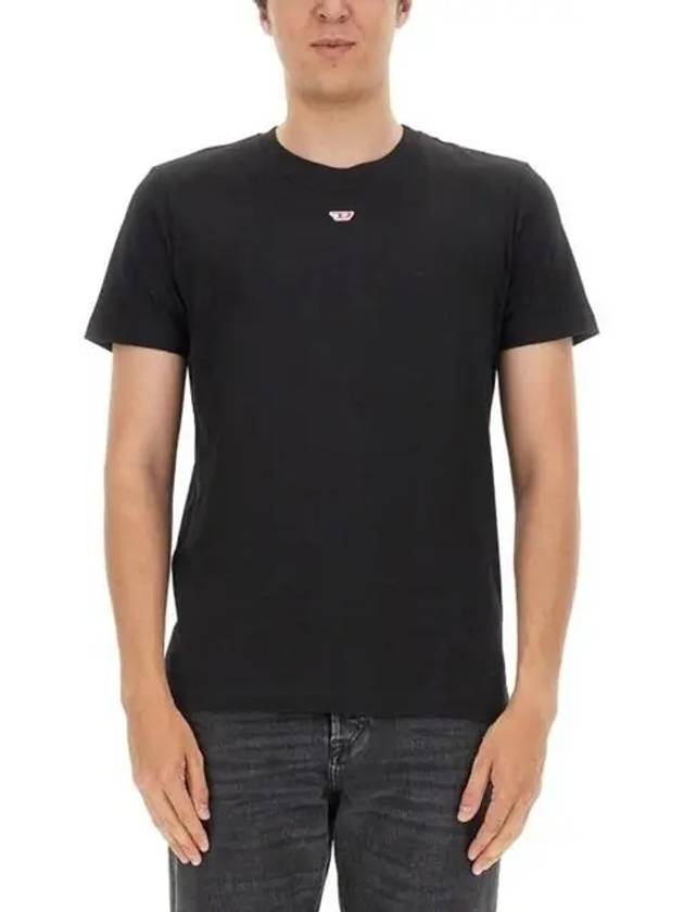 Men's T Diego D Patch Short Sleeve T-Shirt Black - DIESEL - BALAAN 3